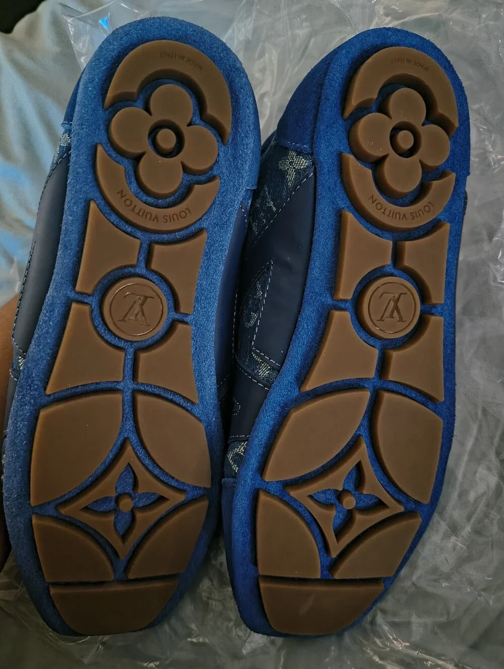 lv denim sneakerina